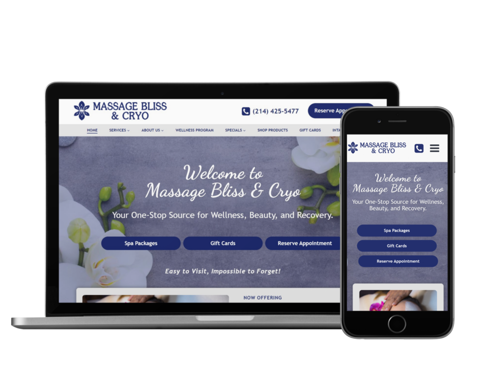 Custom Spa & Massage Web Design Services