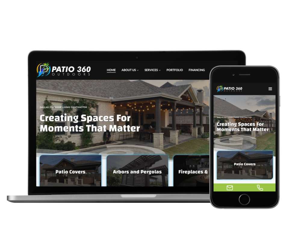 Patio Contractors Web Design Patio 360 Outdoors - outdoor living contractors website design